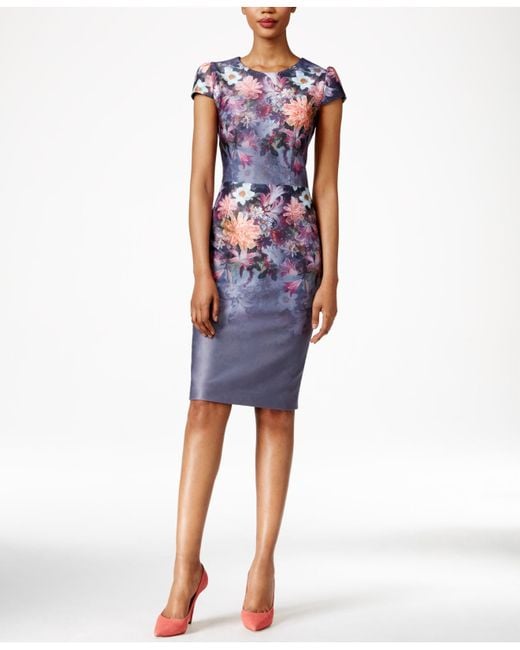 Betsey Johnson Multicolor Floral-print Sheath Dress