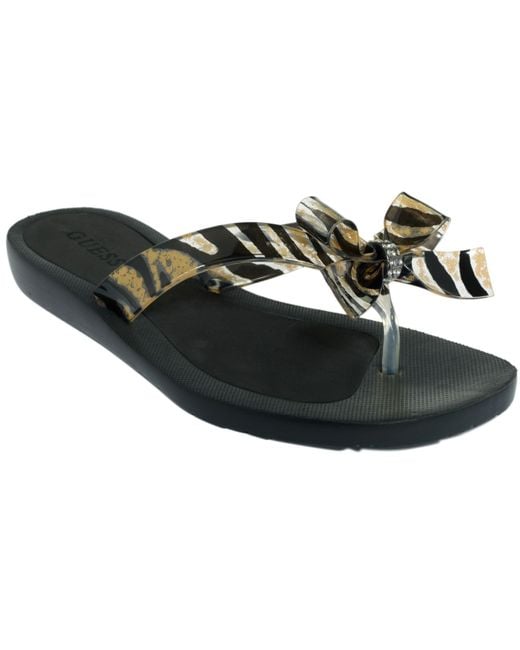 Guess Tutu Bow Flip Flops | Lyst