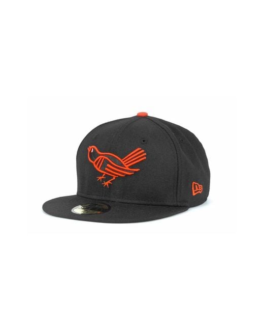 Baltimore Orioles New Era All Black 1989 Cooperstown Logo 59FIFTY