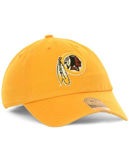 47 Brand Yellow Washington Redskins Franchise Hat for men