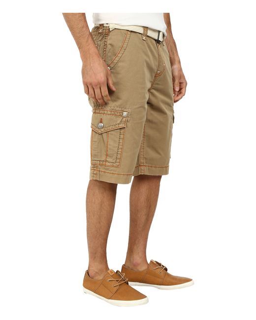 Rock Revival Cargo Short In Khaki in 