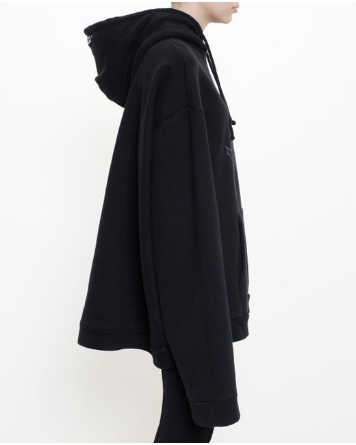スウェット・トレーナー VETEMENTS BLACK COTTON BLEND OVERSIZE SWEATSHIRT Vetements Think Differently-Print Cotton-Blend Sweatshirt in
