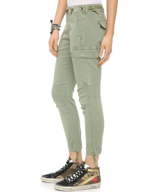 Hudson Jeans Green Rowan Slouchy Skinny Cargo Pants - Juniper