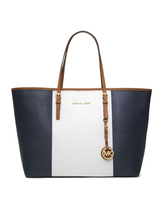 michael kors blue white bag