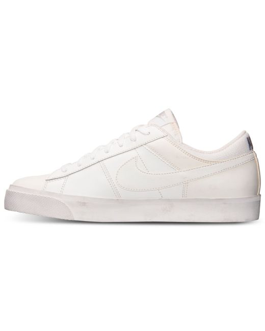 Nike White Men's Match Supreme Leather Casual Sneakers From Finish Line for men