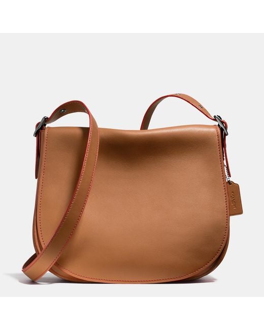 COACH Brown Saddle Bag 35 In Glovetanned Leather