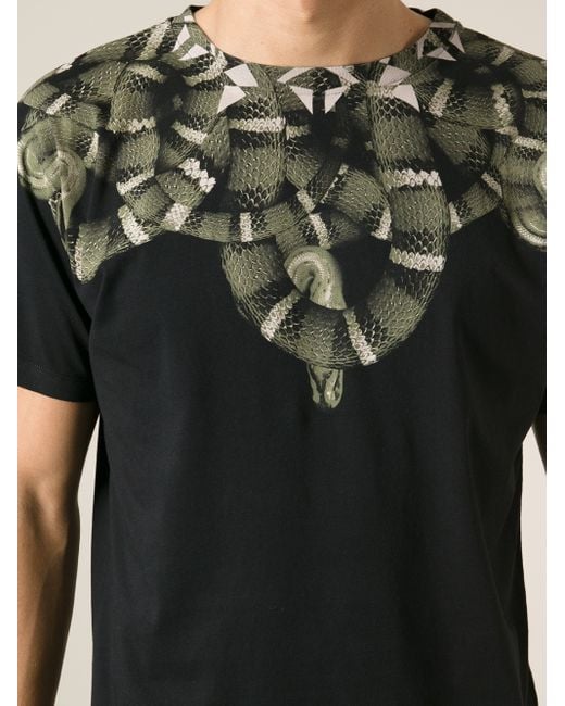 Marcelo Burlon Snake Print Tshirt Black Men | Lyst UK