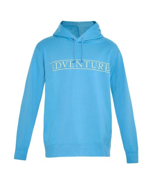 Undercover Adventure-Print Hooded Sweatshirt in Blue for Men | Lyst