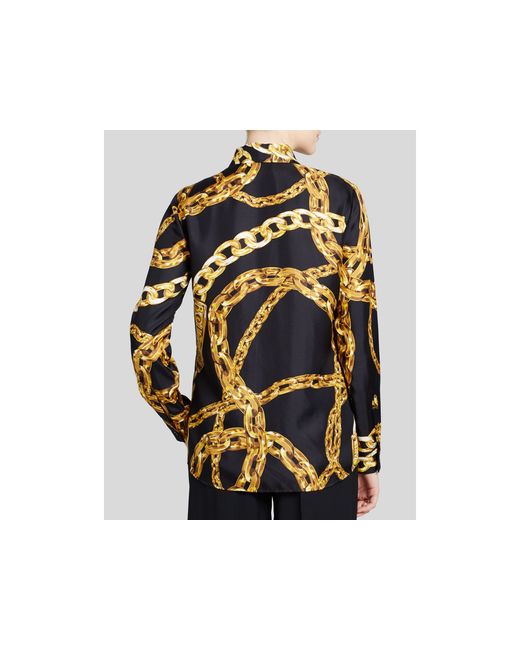 gucci chain print blouse