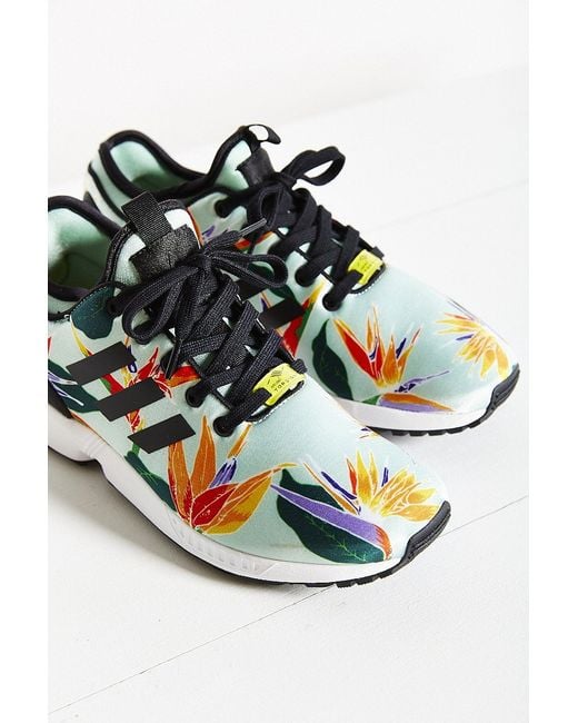 adidas Originals Zx Flux Tropical Running Sneaker in Green | Lyst