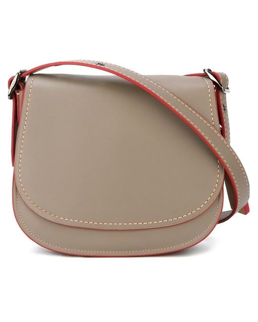 COACH Gray 'saddle' Crossbody Bag