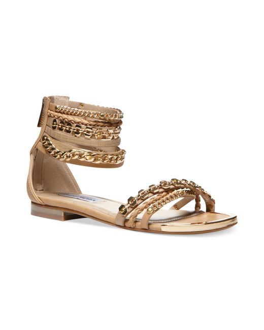 Steve Madden Metallic Womens Lawful Flat Sandals