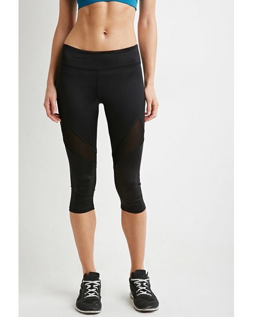 Forever 21 Active Mesh Capri Leggings 