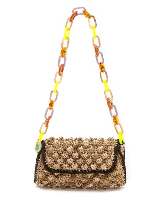 Missoni Melange Raffia Shoulder Bag in Brown Lyst Canada