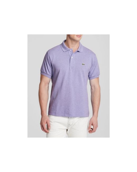 Lacoste Short Sleeve Pique Polo Shirt - Classic Fit in Purple for Men | Lyst