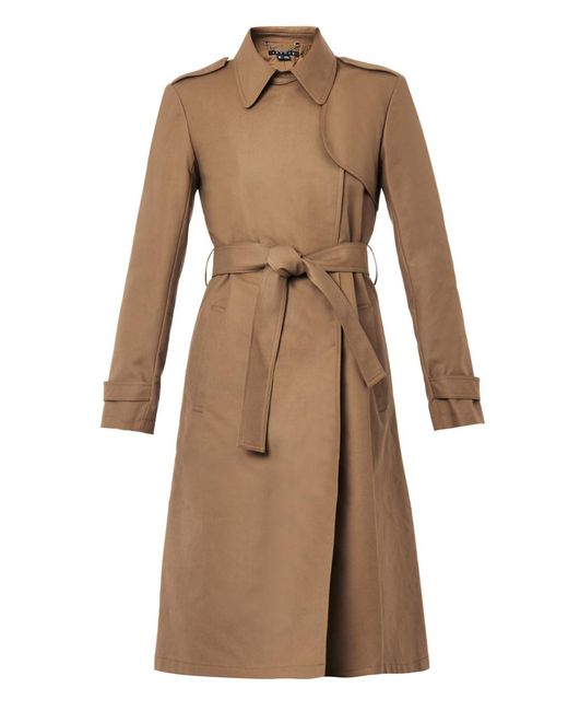 Theory Ashling Cotton Trench Coat in Brown | Lyst