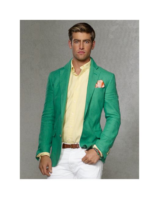 Polo Ralph Lauren Solid Linen Sport Coat in Green for Men | Lyst