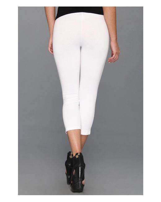 hue white cotton leggings