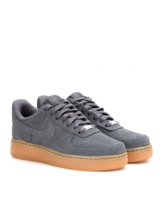 Nike Air Force 1 Suede Sneakers in Gray | Lyst