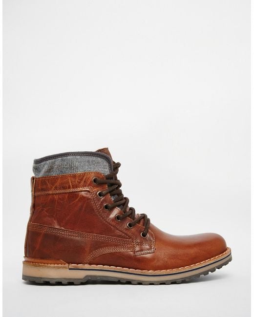 ALDO Brown Prearia Leather Boots for men