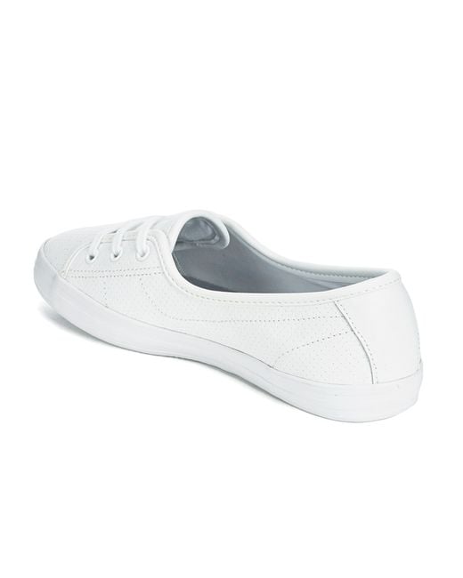 Lacoste Women s Ziane Chunky 116 2 Leather Lace Pumps in White