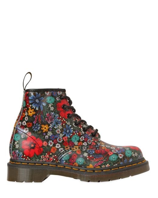Dr. Martens Multicolor 'Delaney' Floral Print Canvas Kids Boots