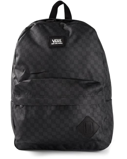 Vans Checkered Backpack in Black for Men | Lyst UK