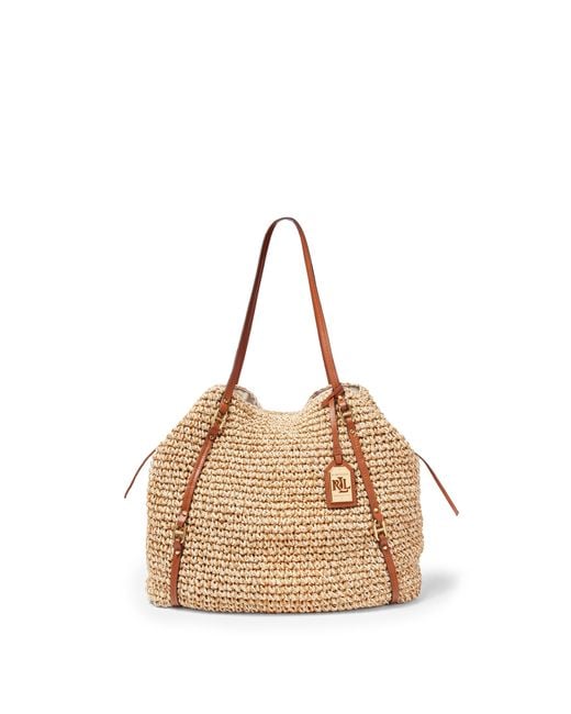 Ralph Lauren Natural Goswell Straw Tote
