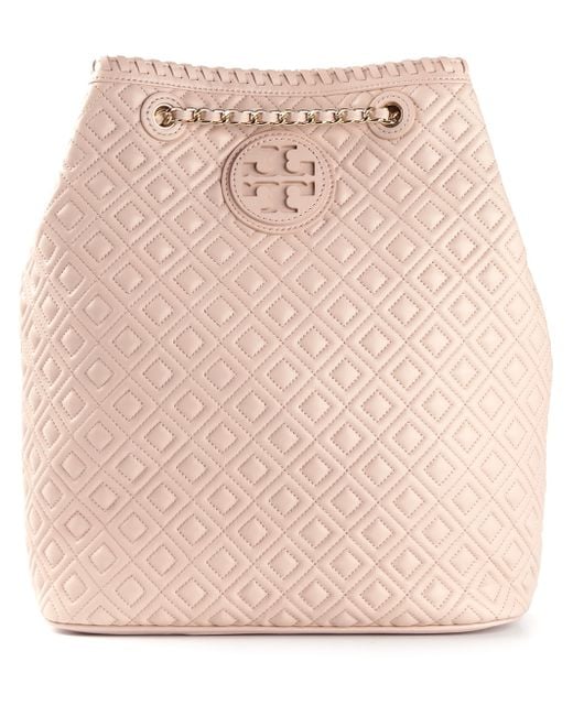 Tory Burch Pink Marion Quilted Backpack