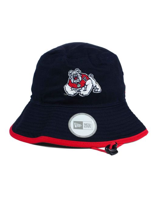 KTZ Blue Fresno State Bulldogs Tip Bucket Hat for men