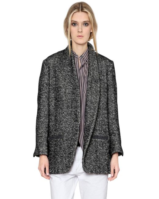 Étoile Isabel Marant Black Wool Blend Tweed Jacket
