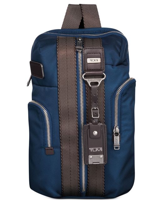 Tumi Blue Alpha Bravo Monterey Sling Backpack for men