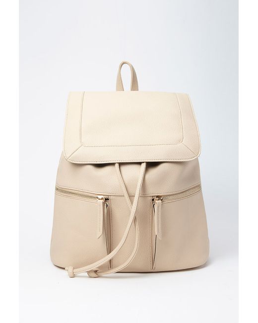 Pebbled Faux Leather Backpack 