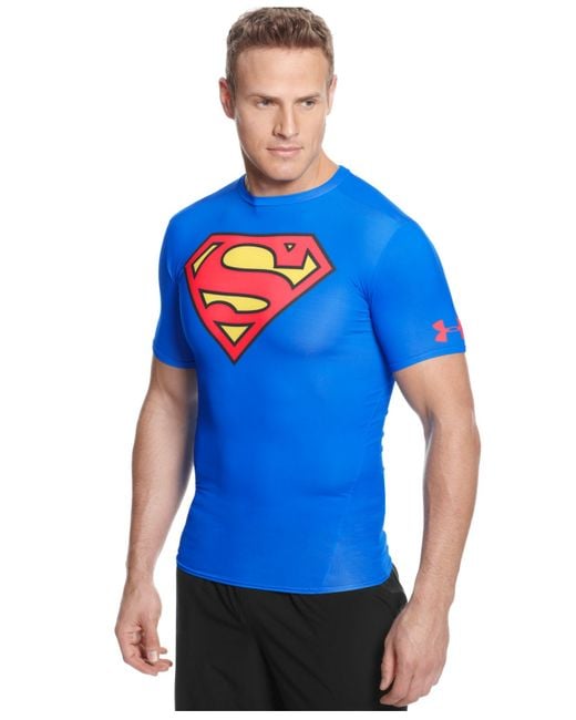 Under Armour Blue Under Armor Ae Superman Compression T-shirt for men