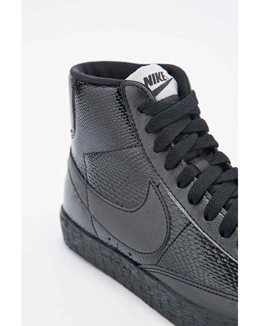 Nike Blazer Mid Vintage Leather in Black | Lyst UK