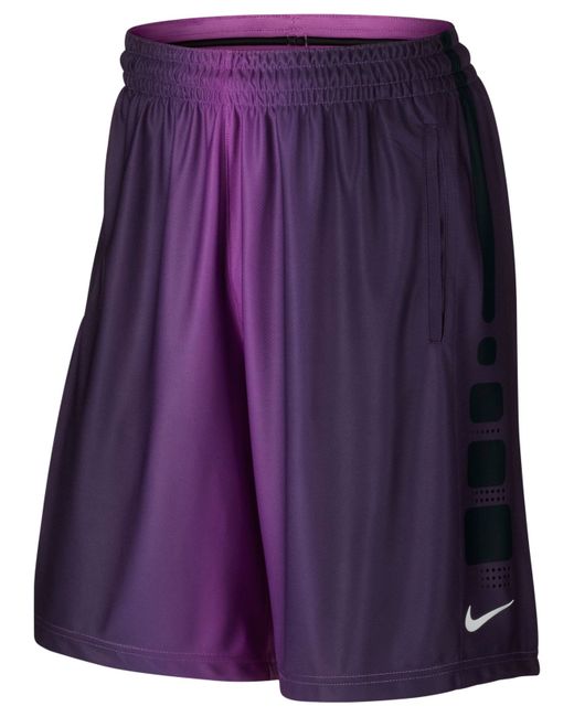 Nike Boys' Dri-Fit Elite Printed Basketball Shorts, Small, Purple Cosmos/Purple Ink