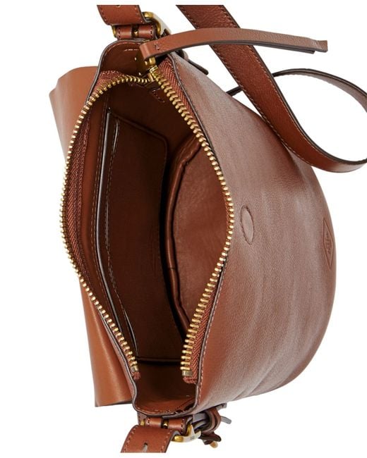 Fossil Haven Small Leather Bucket Bag in Brown Lyst