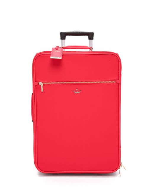 kate spade new york Red International Carry On Suitcase - Cherry Liqueur