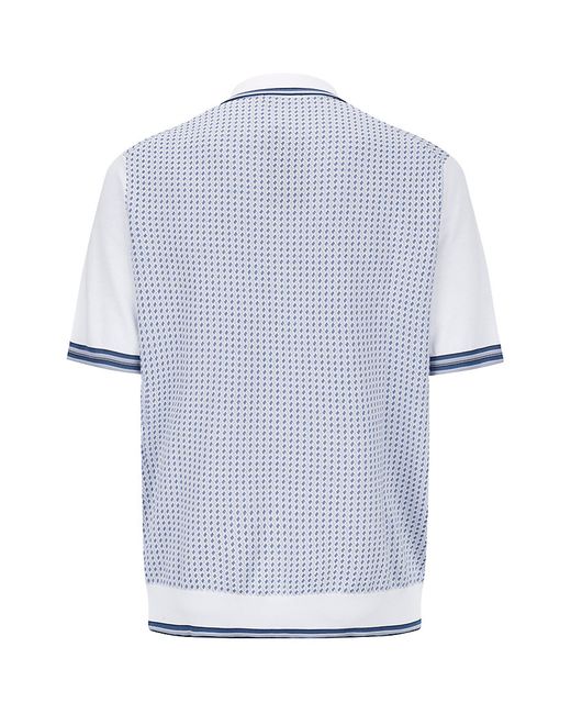 Stefano Ricci Blue Knitted Polo Shirt for men