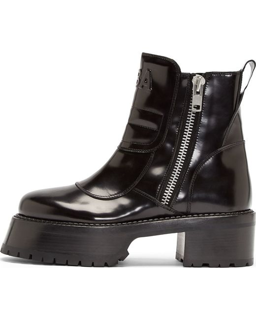 Hood By Air Black Leather Forfex Edition Centaur Boots