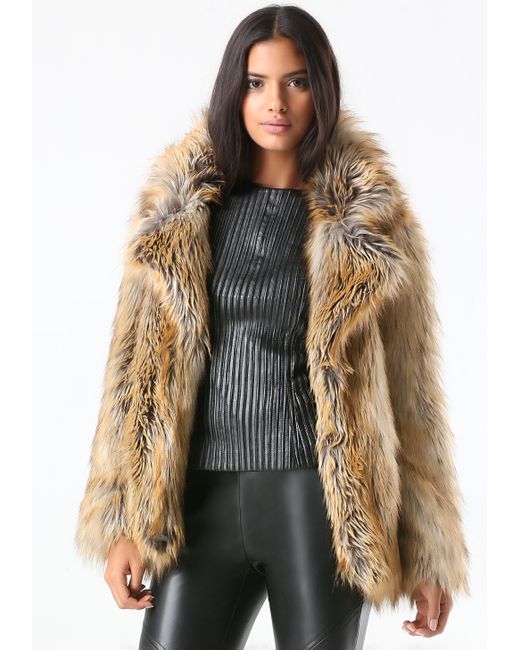 Bebe faux fur jacket top