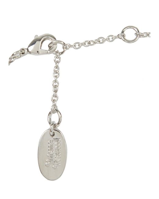 Vivienne Westwood Metallic Grace Bas Relief Silver Plated Swarovski Necklace