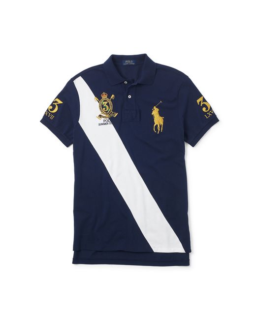 Polo ralph lauren Classic-fit Banner Polo in Blue for Men | Lyst