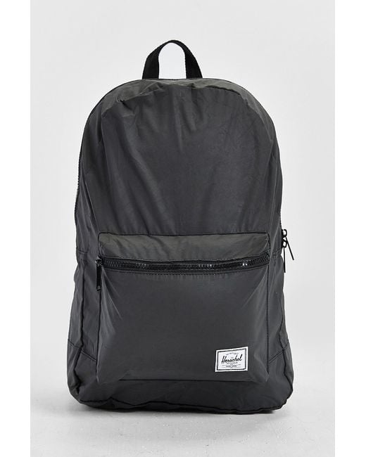 Herschel Supply Co. Black 3m Reflective Packable Daypack for men