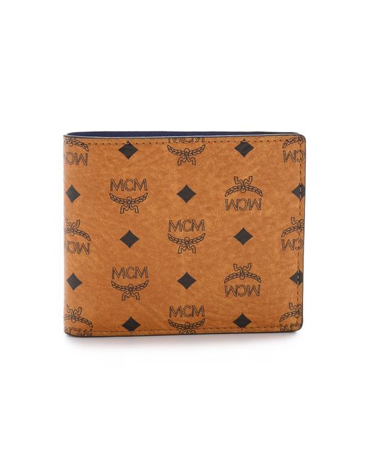 Mcm Bifold Wallet in Brown for Men (Cognac) | Lyst