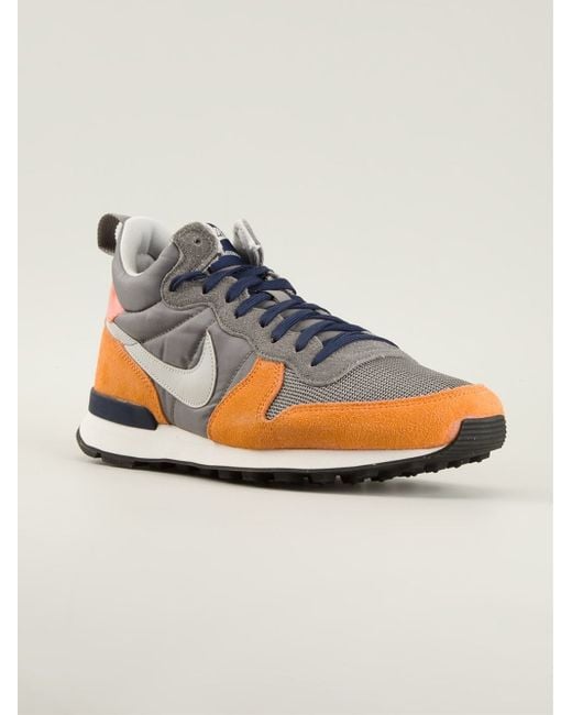 Nike 'Internationalist Mid' Sneakers in Grey (Orange) for Men | Lyst