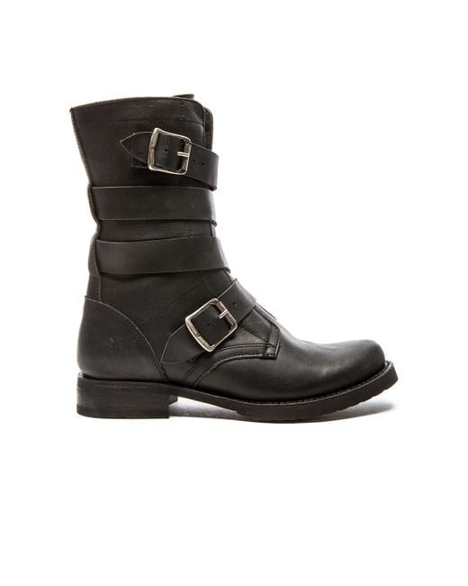 Frye Black Veronica Tanker Boot