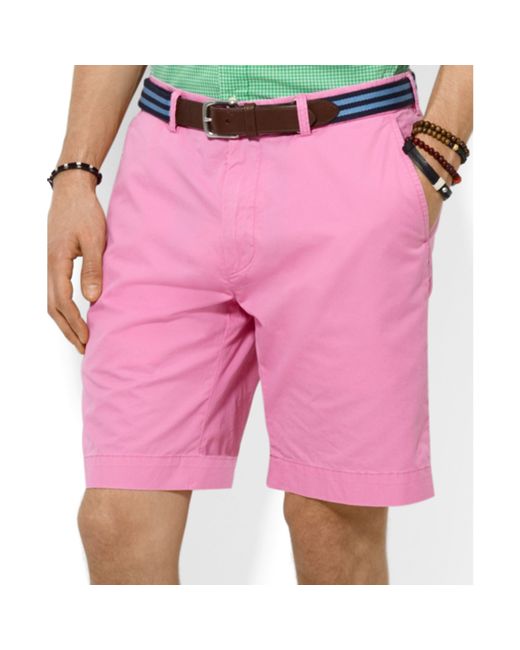 Ralph Lauren Polo Classicfit Lightweight Chino Shorts in Pink for Men | Lyst