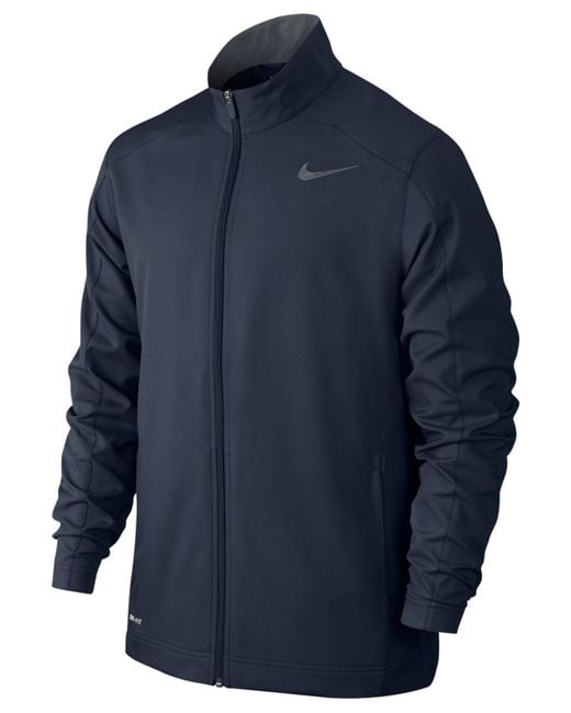 Download Nike Men's Team Dri-fit Full-zip Woven Jacket in Blue for ...