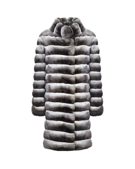 Harrods Gray Chinchilla Fur Coat